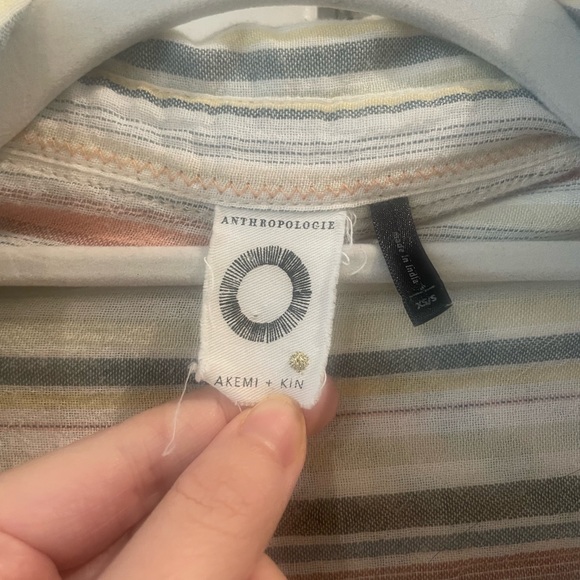 Anthropologie oversized striped tunic, neutral colors, soft, lightweight - Picture 4 of 4